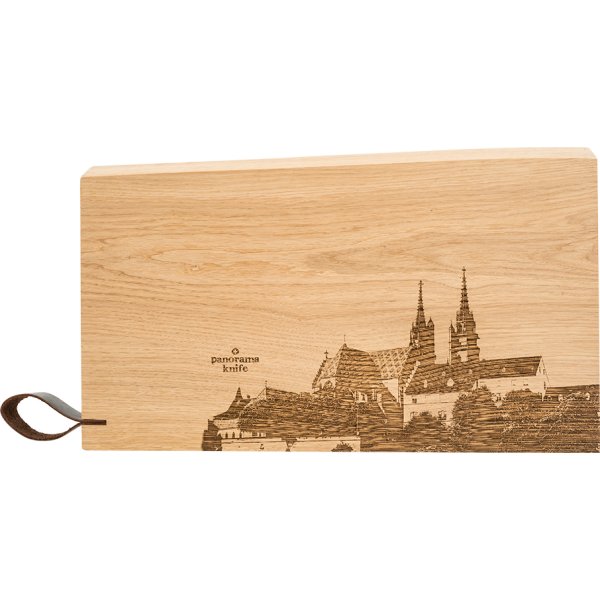 Basel City, Holz-Schneidebrett, Rustikal, XL