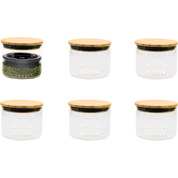 Airscape® Frischhaltebox Glas, S, 6er Set